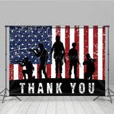 Aperturee - Aperturee Retro Usa Flag Special Forces Thank You Backdrop